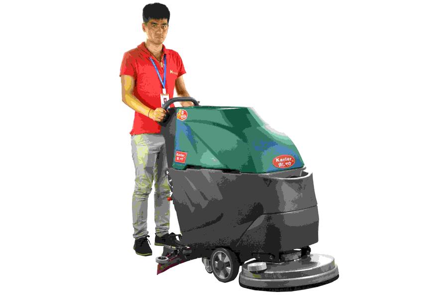嘉興電子廠車間倉(cāng)庫(kù)洗地機(jī)JC-65 油污灰塵洗地機(jī)